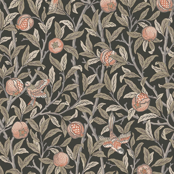 charcoal_william-morris-bird-pomegranate