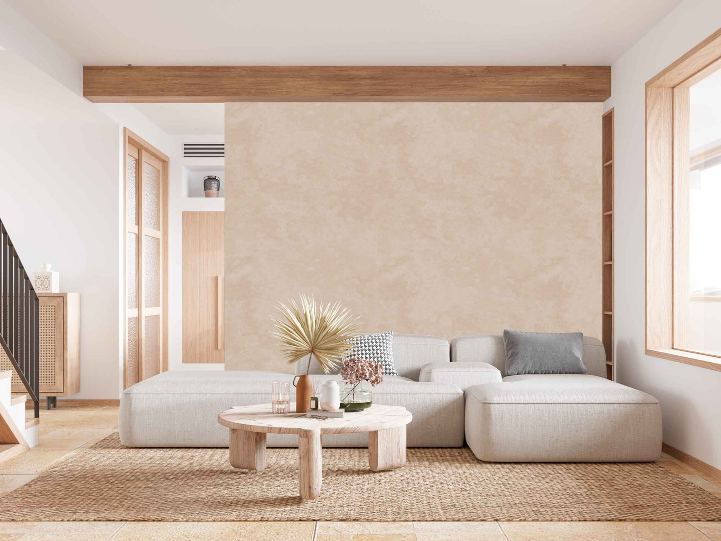neutral_image of a textured neutral wallpaper with a mottled design.