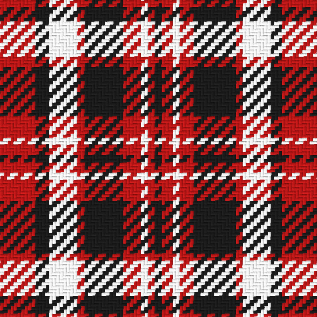 Deep Red, Near Black & White · Palette 017 — Alderwick — Pattern detail