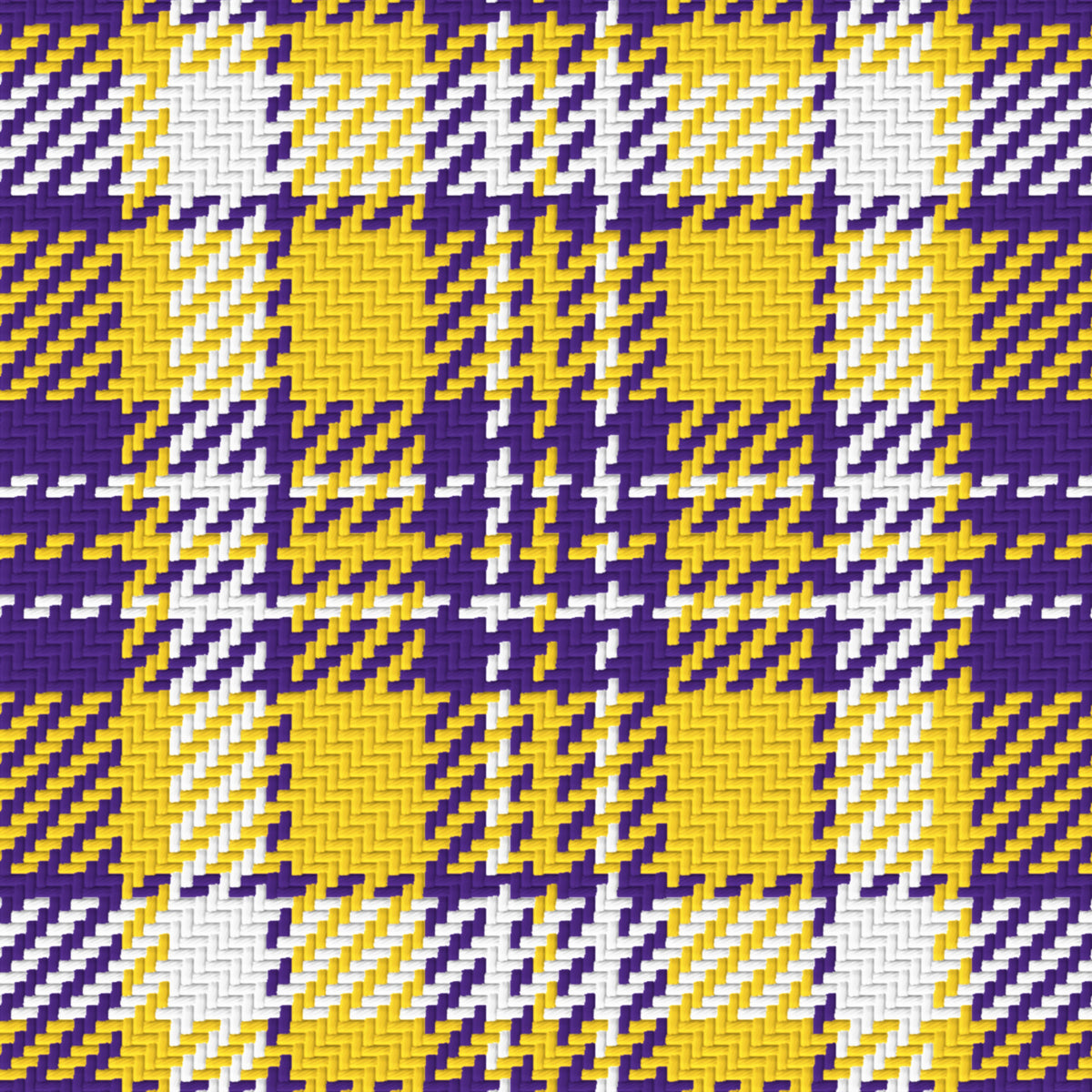 Purple, Golden Yellow & White — Alderwick — Pattern detail