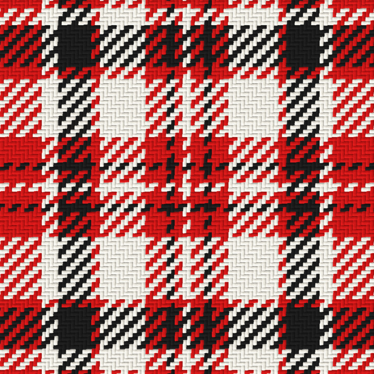 Scarlet, Cream & Near Black — Alderwick — Pattern detail