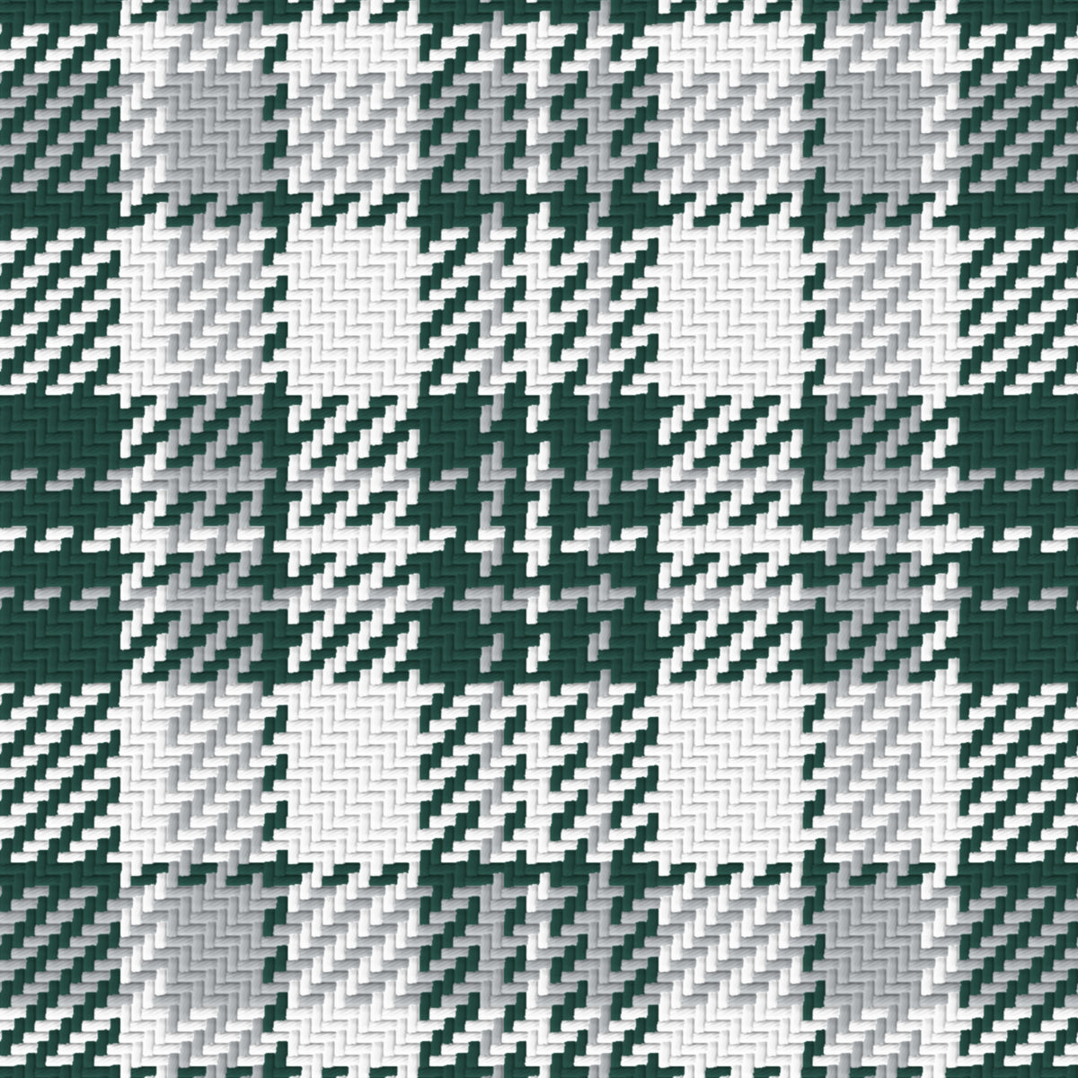 Deep Green, White & Silver Gray — Alderwick — Pattern detail