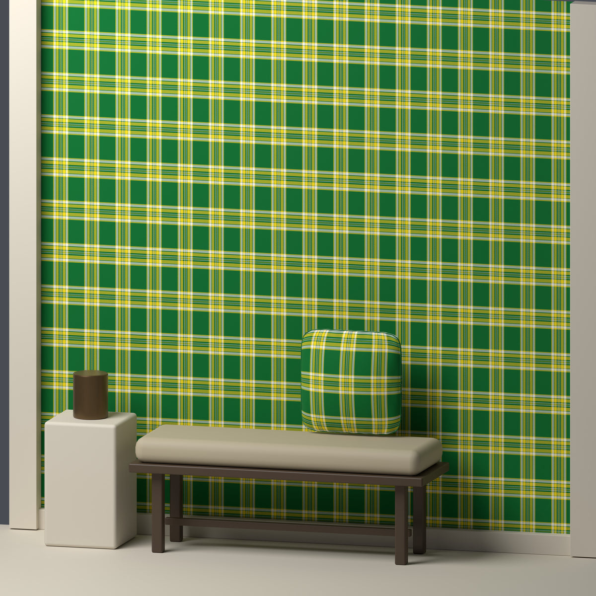 Deep Green, Golden Yellow & White — Alderwick — In a room