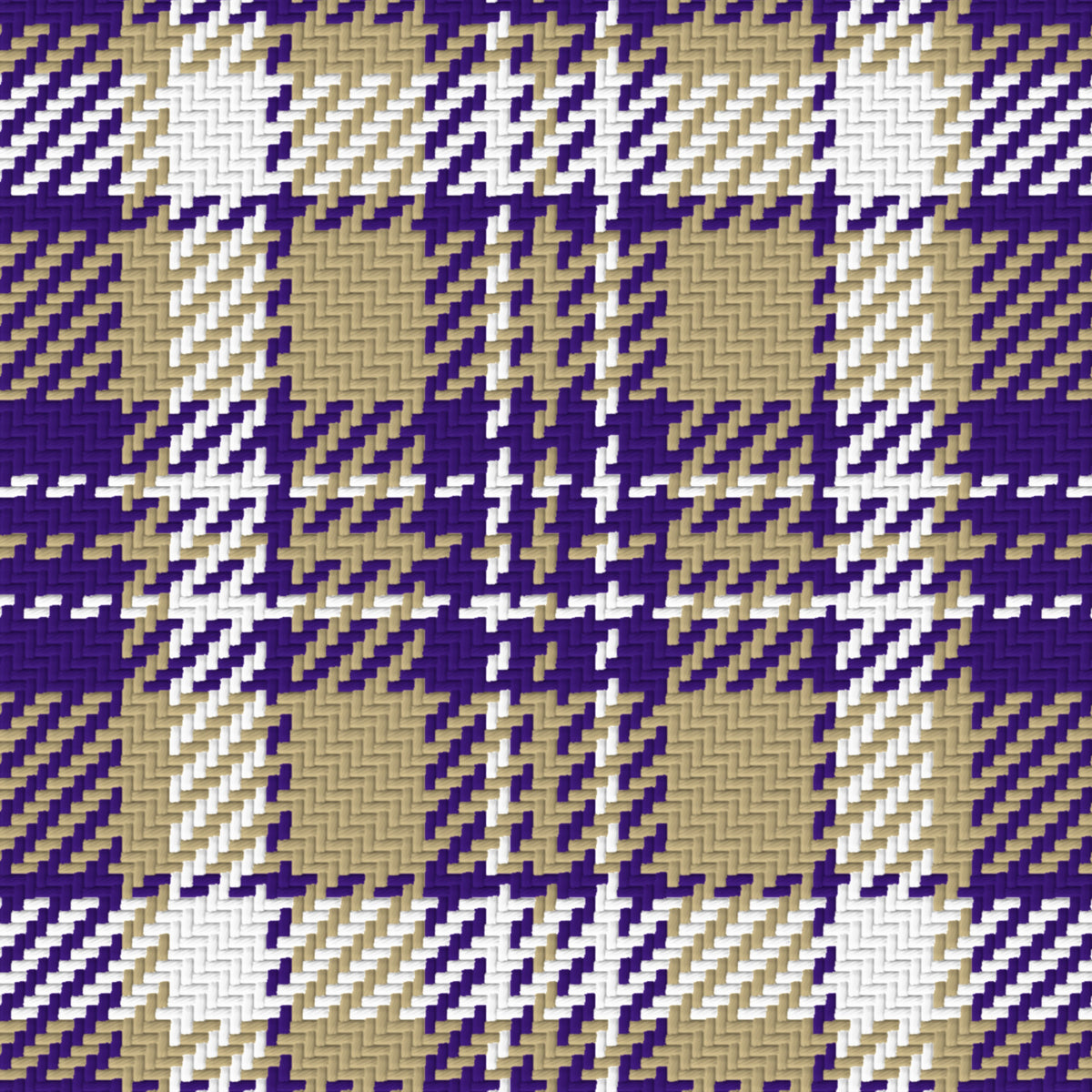 Deep Purple, Muted Gold & White — Alderwick — Pattern detail
