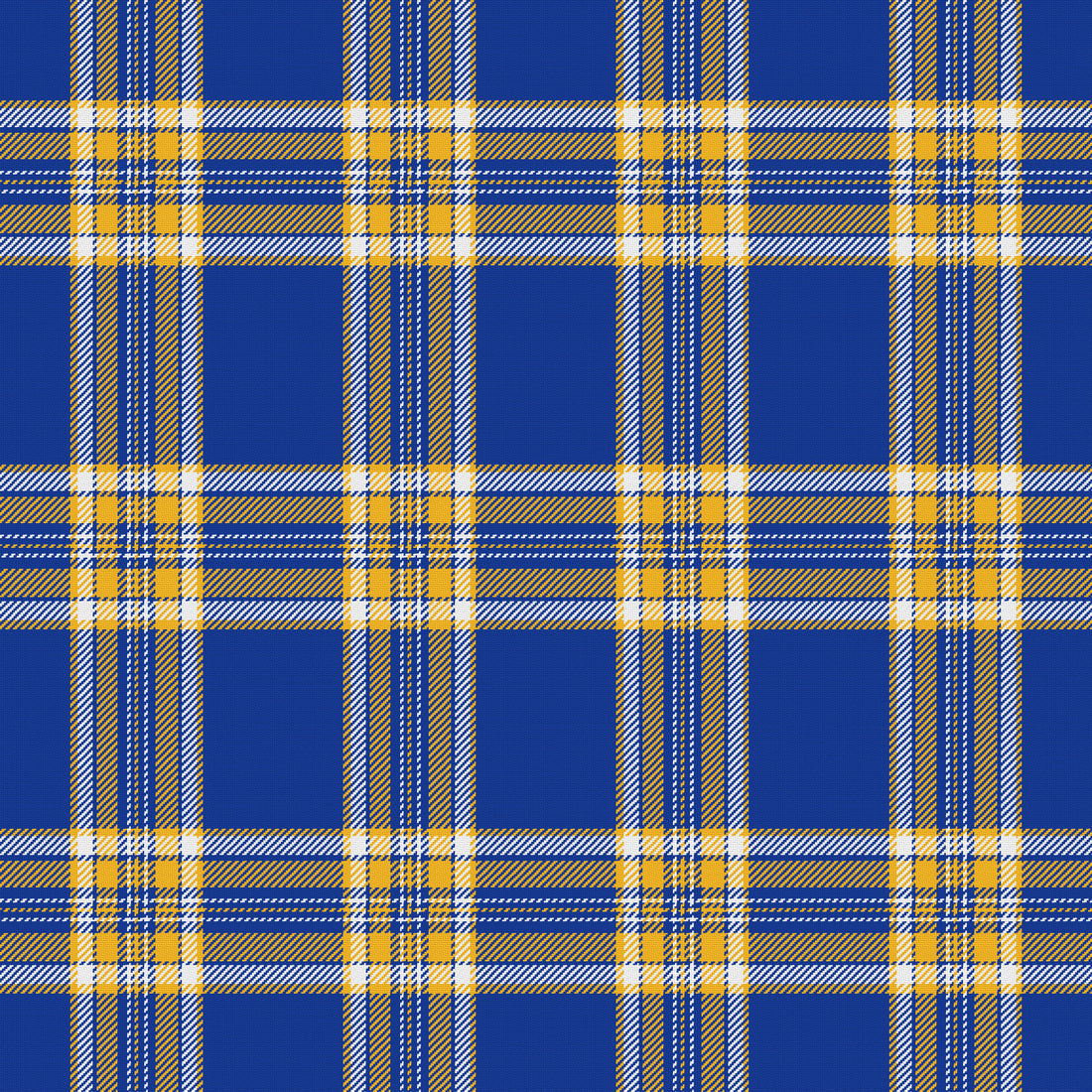 Royal Blue, Golden Yellow & White — Alderwick — Full pattern