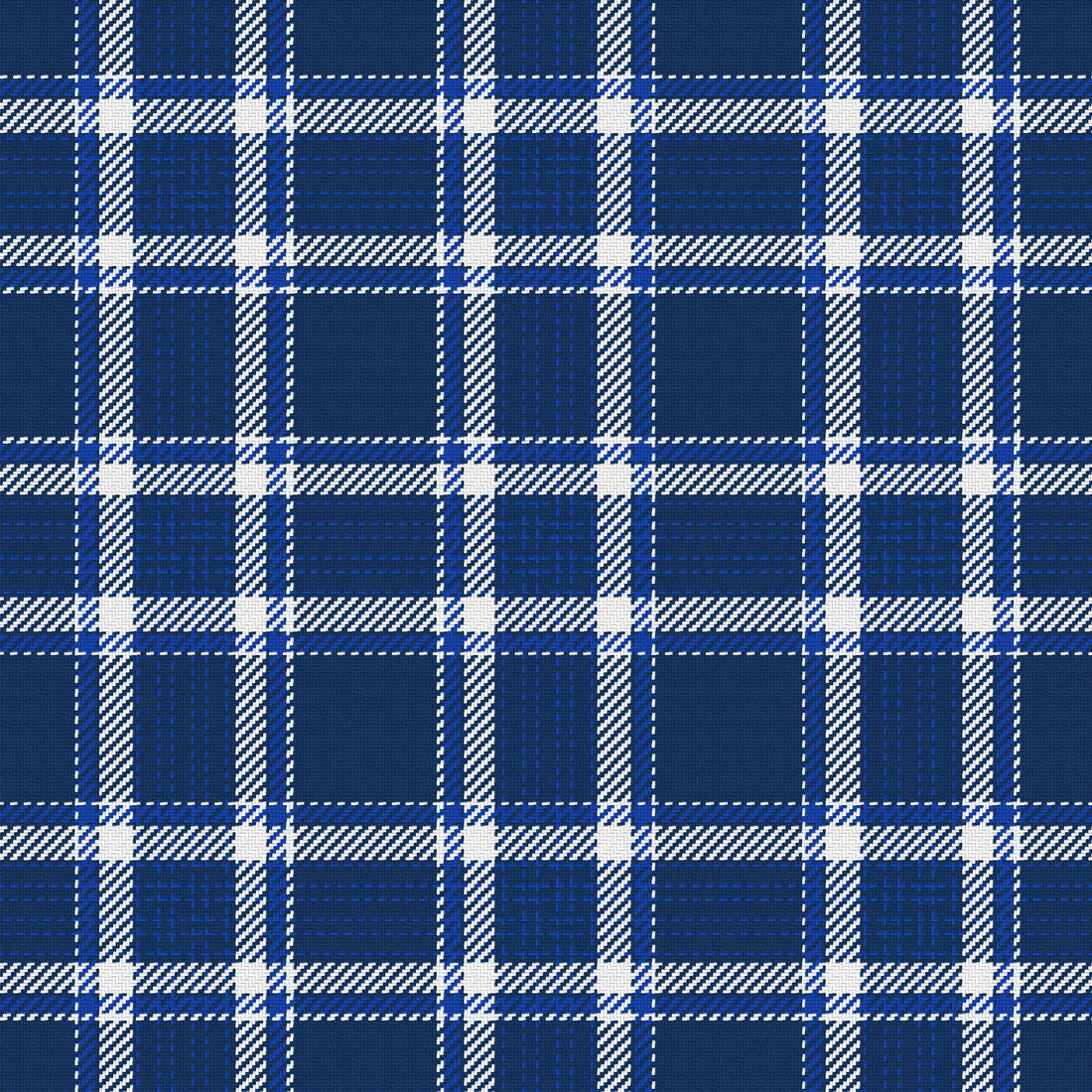 Navy, White & Royal Blue — Heritage — Full pattern