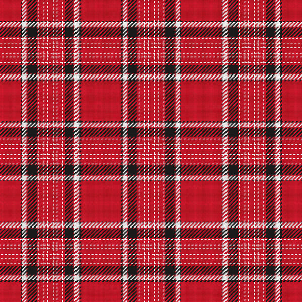 Heritage — Red, Near Black & White — v008 — full pattern