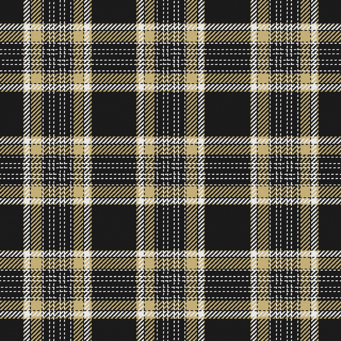 Near Black, Champagne Gold & White — Heritage — Full pattern