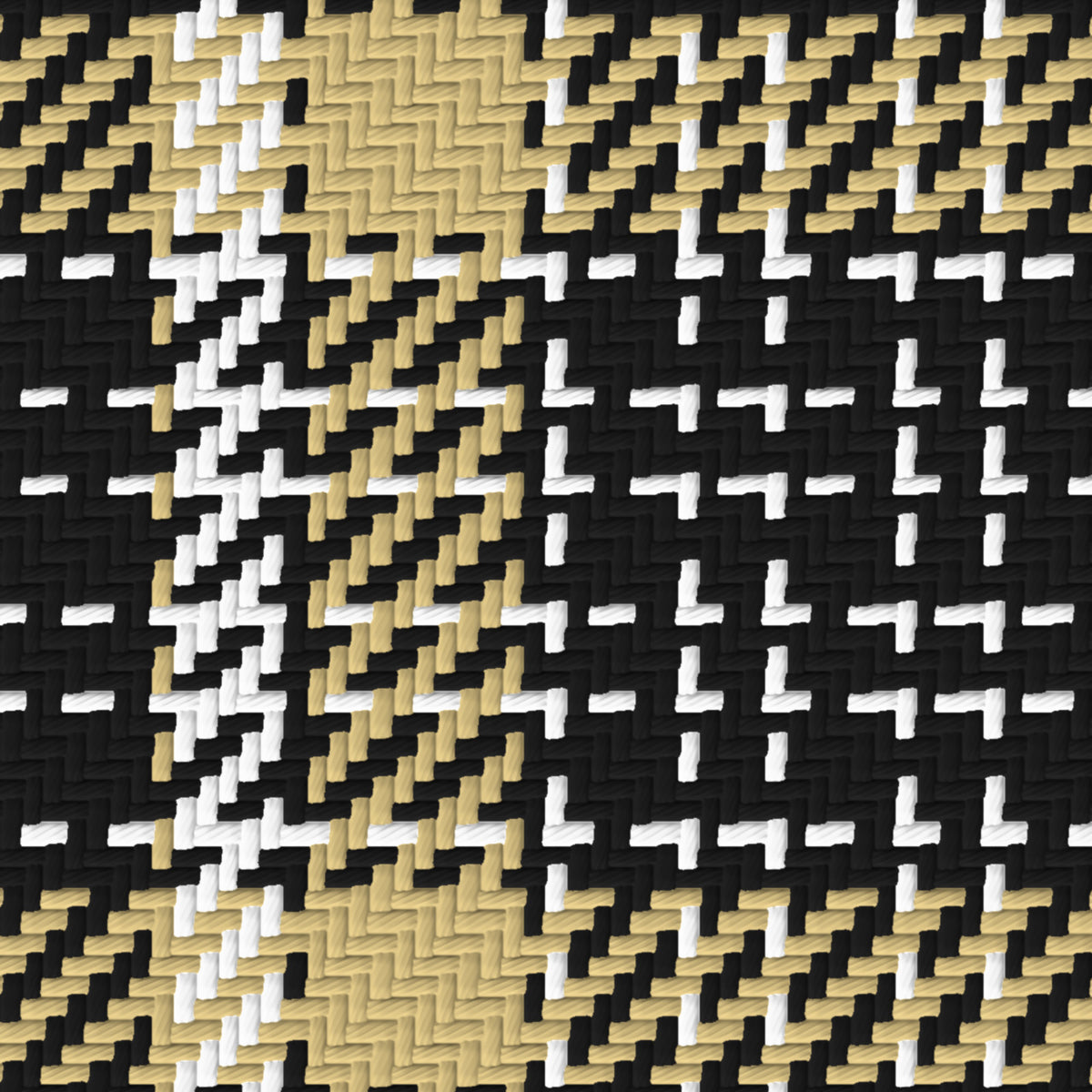 Near Black, Champagne Gold & White — Heritage — Pattern detail