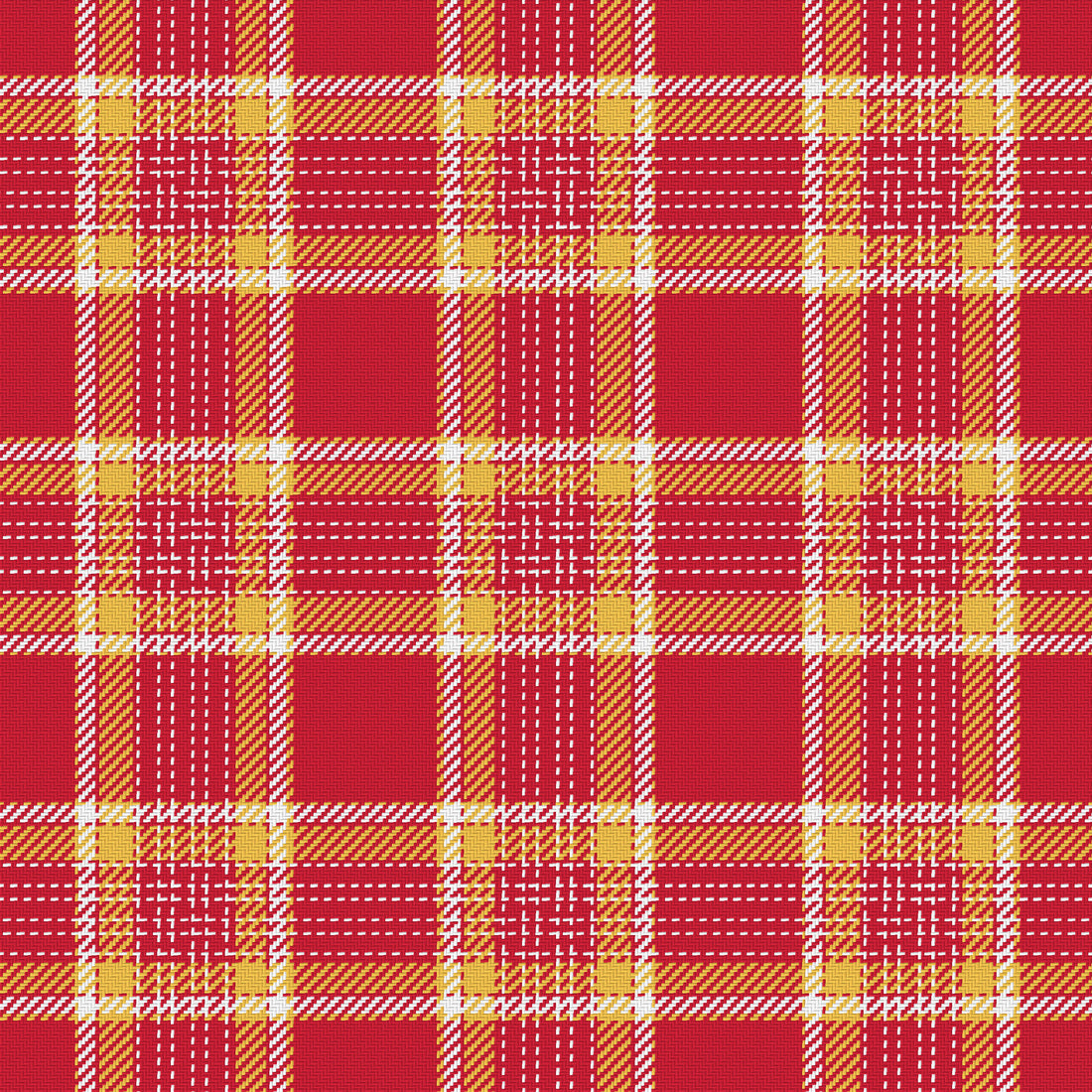 Cardinal, Warm Gold & White — Heritage — Full pattern