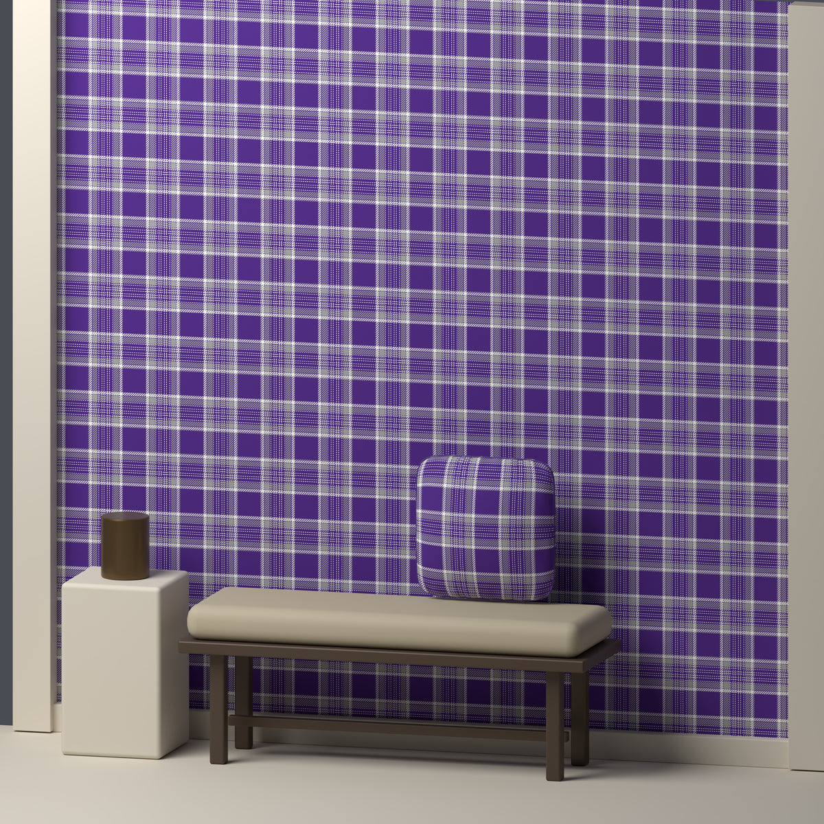 Royal Purple, Silver Gray & White — Heritage — In a room