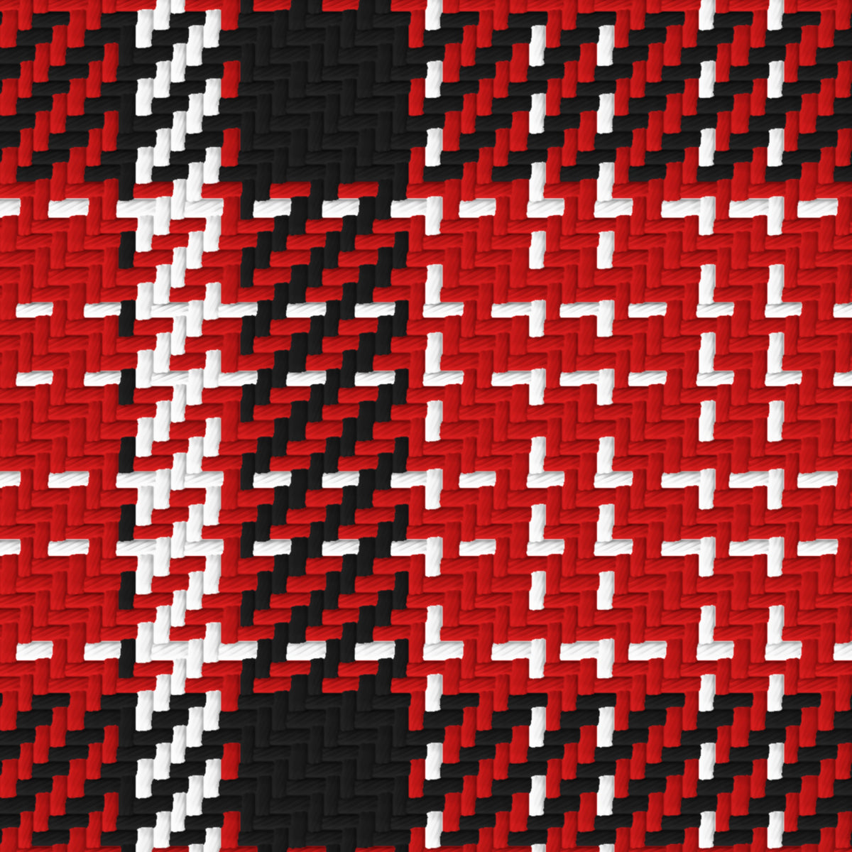 Deep Red, Near Black & White · Palette 017 — Heritage — Pattern detail