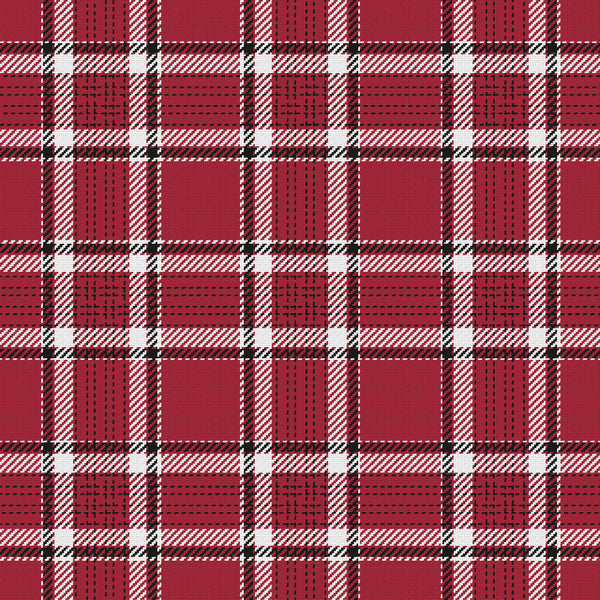 Heritage — Cardinal, White & Near Black — v020 — full pattern