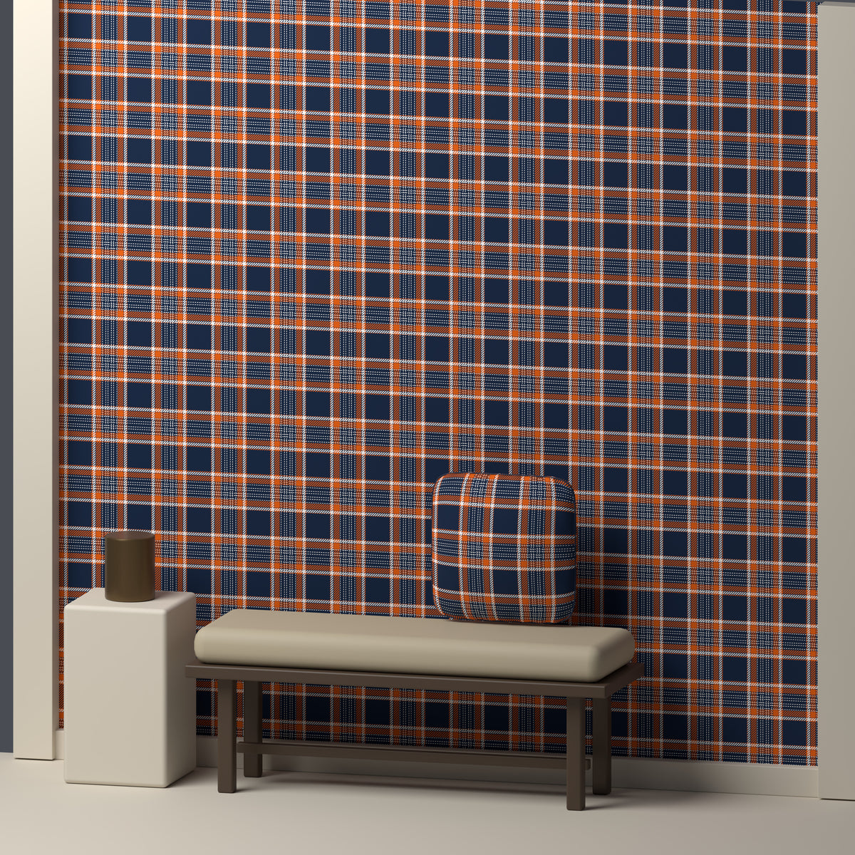 Navy, Orange & White — Heritage — In a room