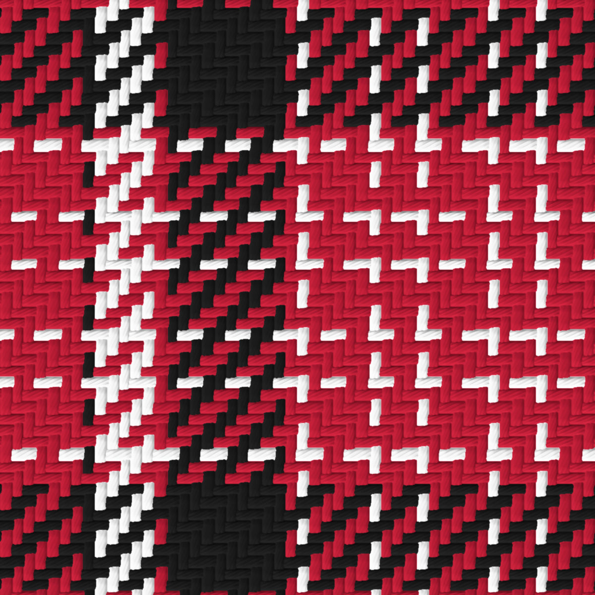 Red, Near Black & White · Palette 023 — Heritage — Pattern detail