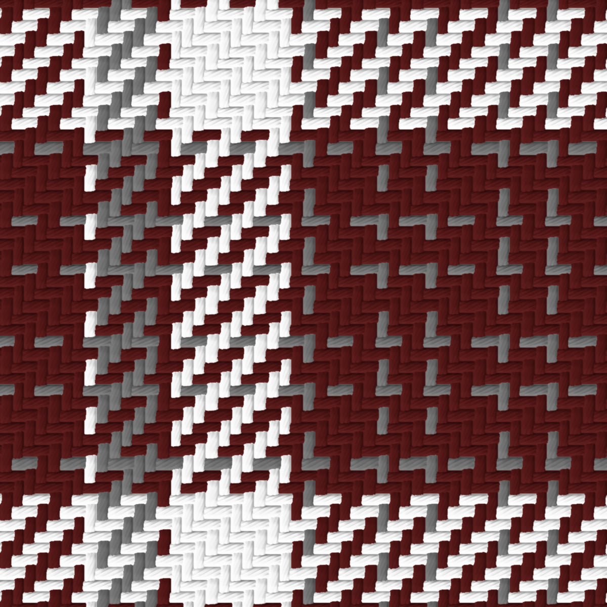 Deep Maroon, White & Gray — Heritage — Pattern detail
