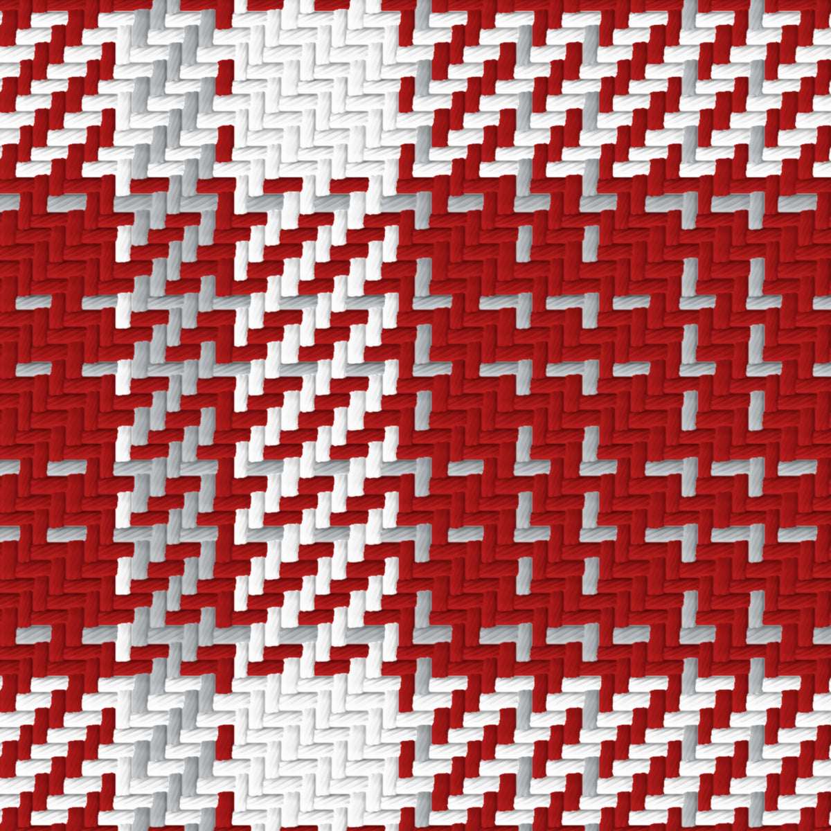 Deep Red, White & Silver Gray — Heritage — Pattern detail
