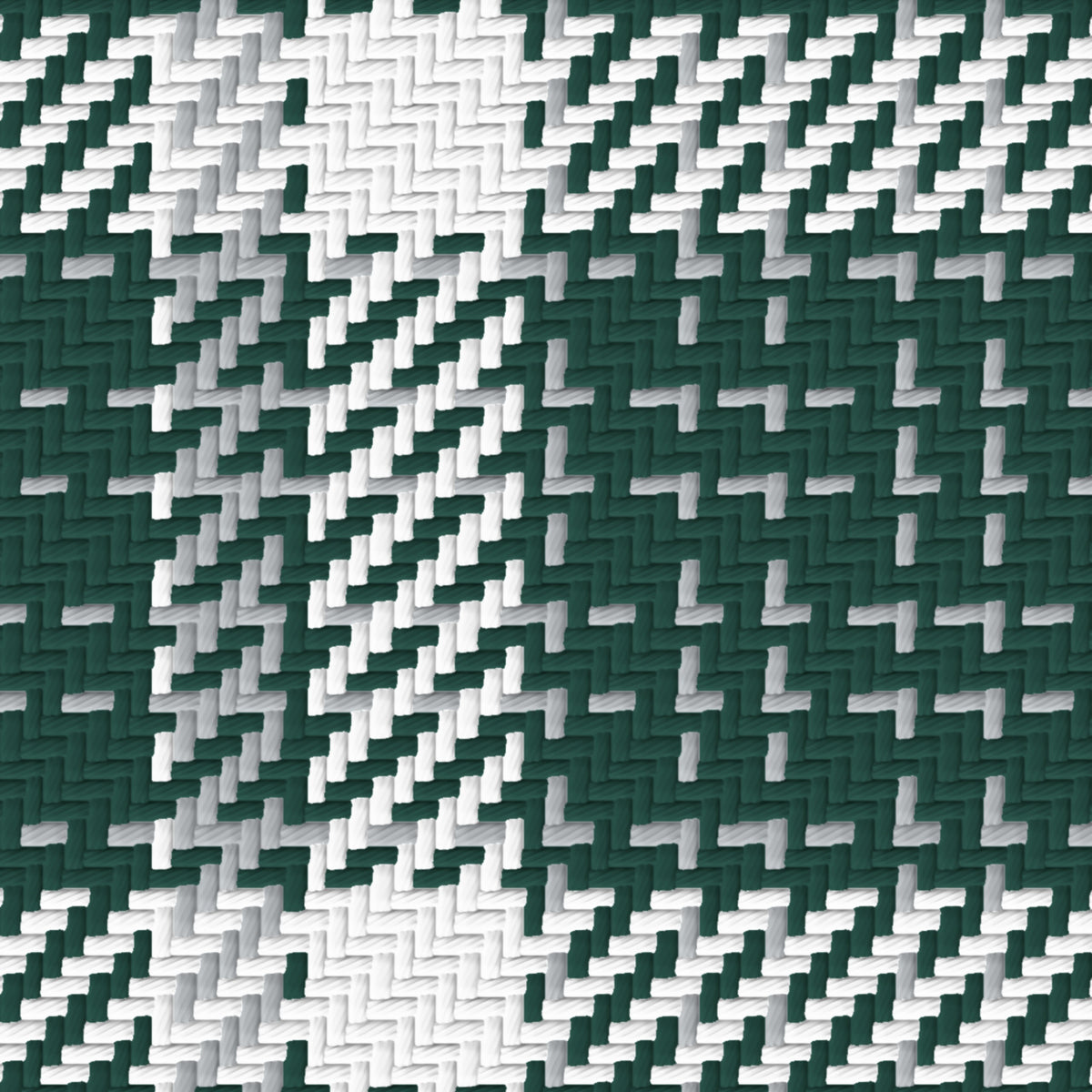 Deep Green, White & Silver Gray — Heritage — Pattern detail