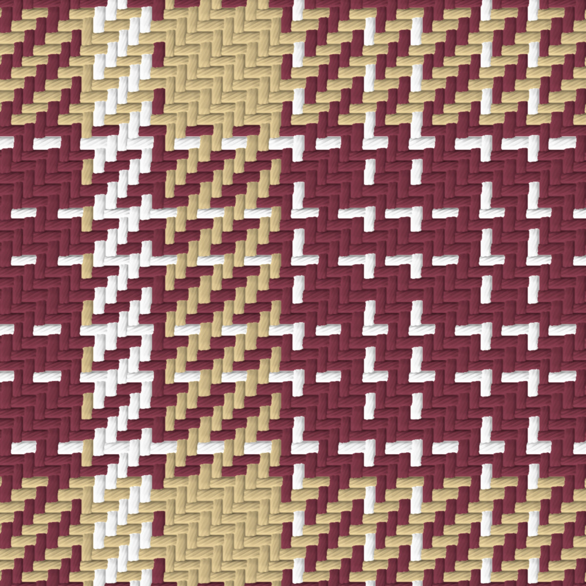 Garnet, Champagne Gold & White — Heritage — Pattern detail