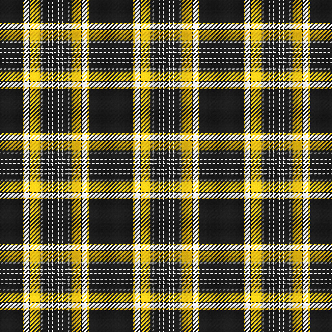 Near Black, Golden Yellow & White · Palette 046 — Heritage — Full pattern