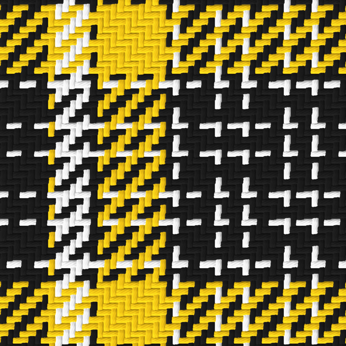 Near Black, Golden Yellow & White · Palette 046 — Heritage — Pattern detail