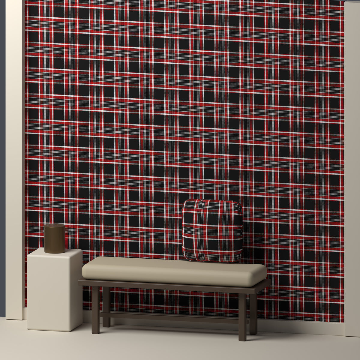 Near Black, Deep Red & White — Heritage — In a room