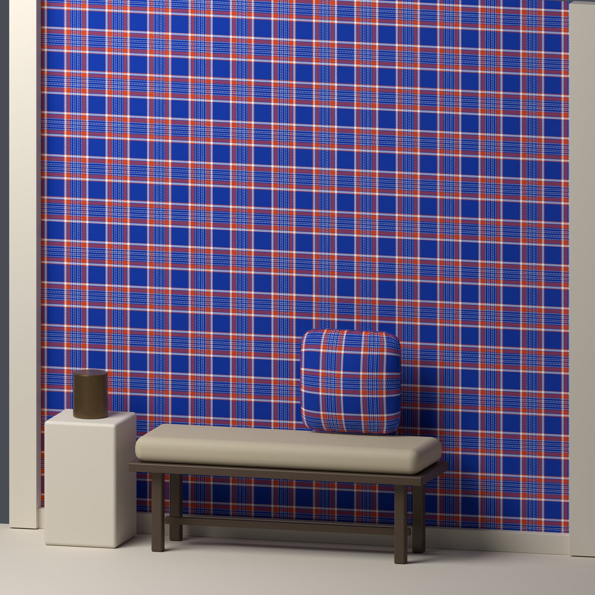 Royal Blue, Orange & White — Heritage — In a room