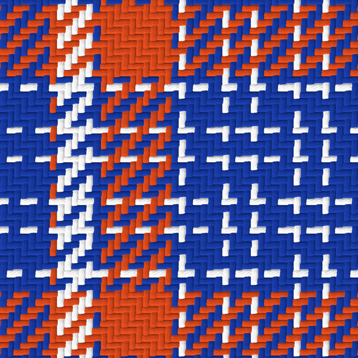 Royal Blue, Orange & White — Heritage — Pattern detail