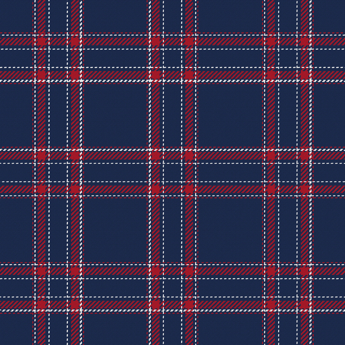 Navy, Red & White — Tailored — Full pattern