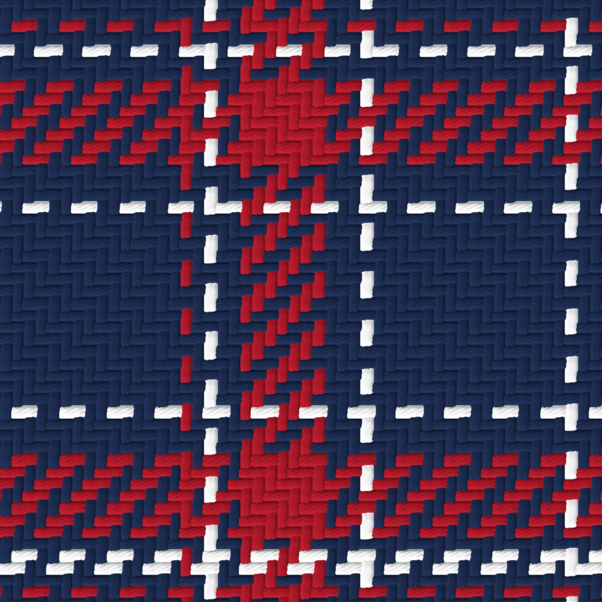 Navy, Red & White — Tailored — Pattern detail