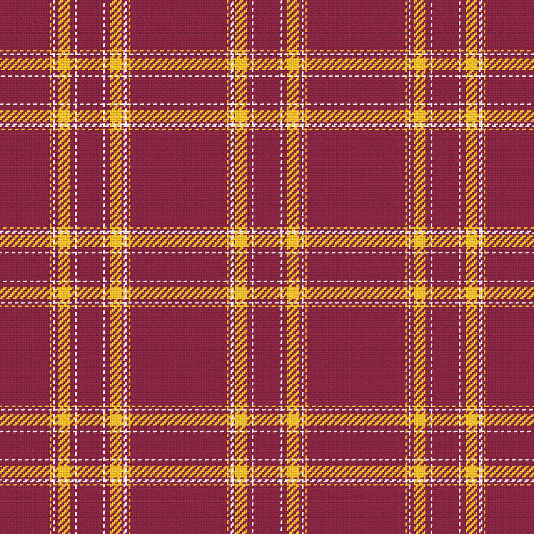 Maroon, Gold & White — Tailored — Full pattern