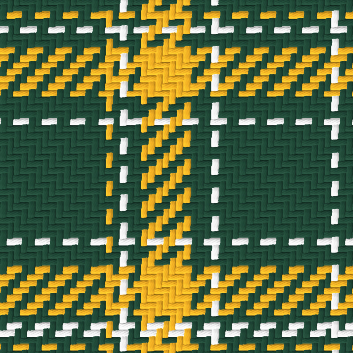 Forest Green, Gold & White — Tailored — Pattern detail