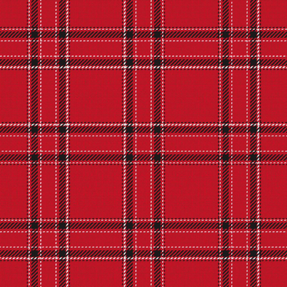 Red, Near Black & White · Palette 008 — Tailored — Full pattern