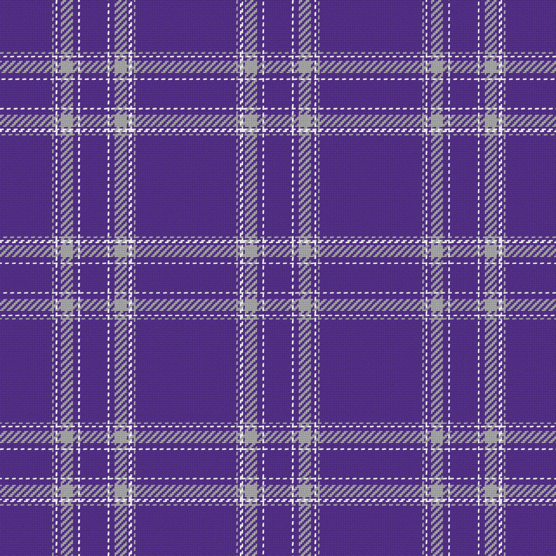 Royal Purple, Silver Gray & White — Tailored — Full pattern