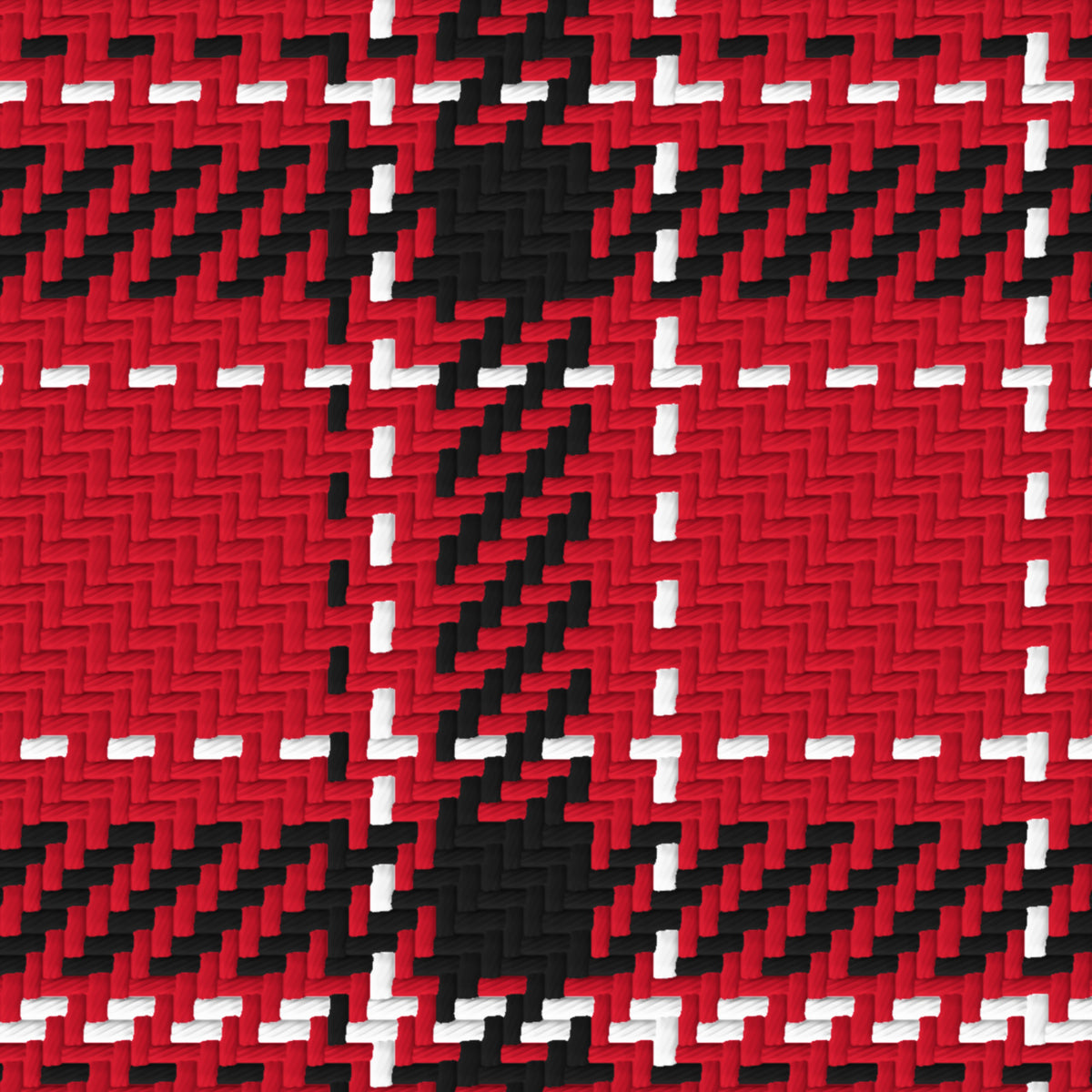Deep Red, Near Black & White · Palette 015 — Tailored — Pattern detail