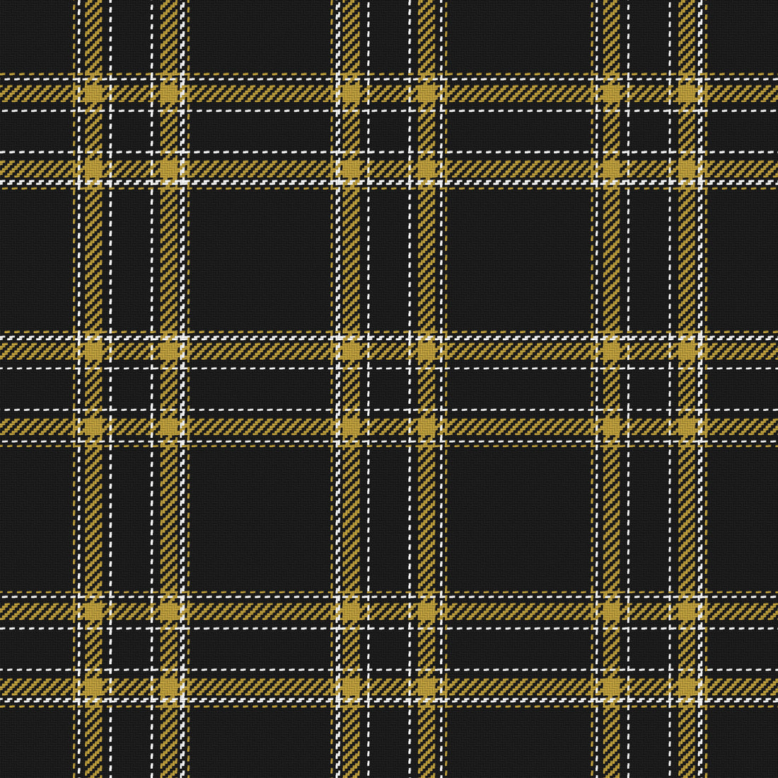 Near Black, Antique Gold & White · Palette 016 — Tailored — Full pattern
