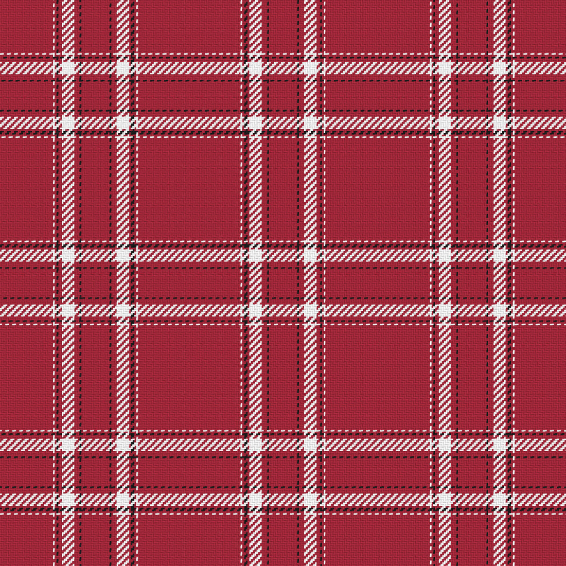 Cardinal, White & Near Black — Tailored — Full pattern