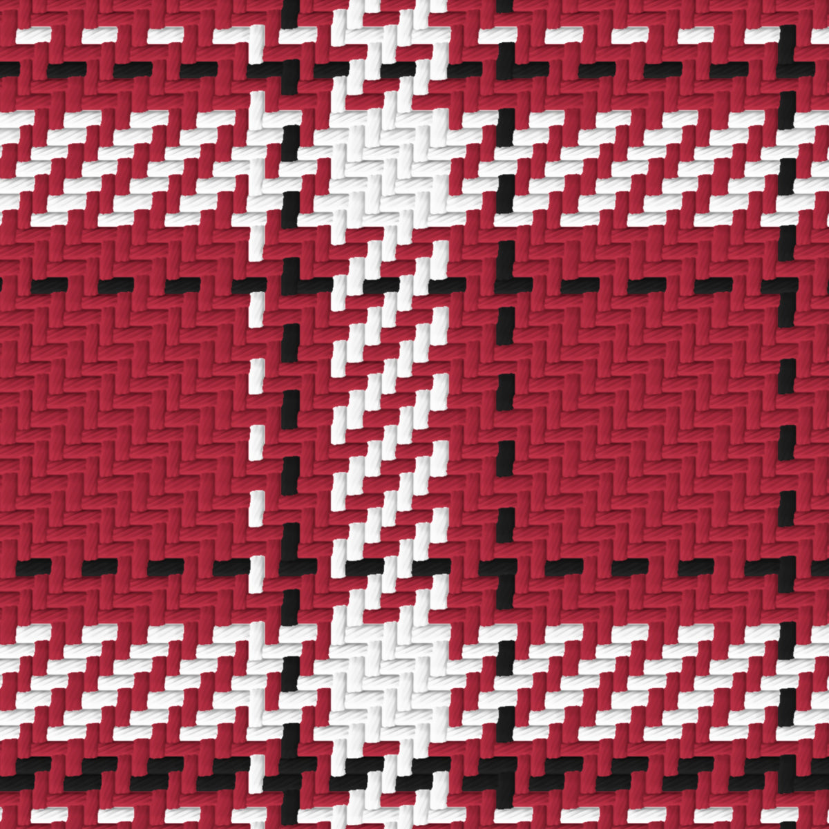 Cardinal, White & Near Black — Tailored — Pattern detail