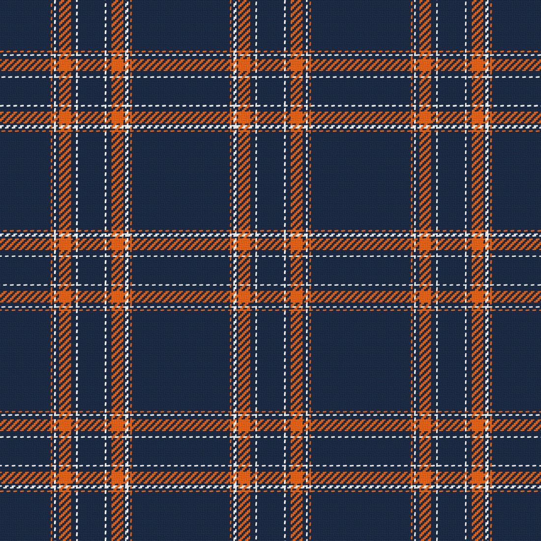 Navy, Orange & White — Tailored — Full pattern