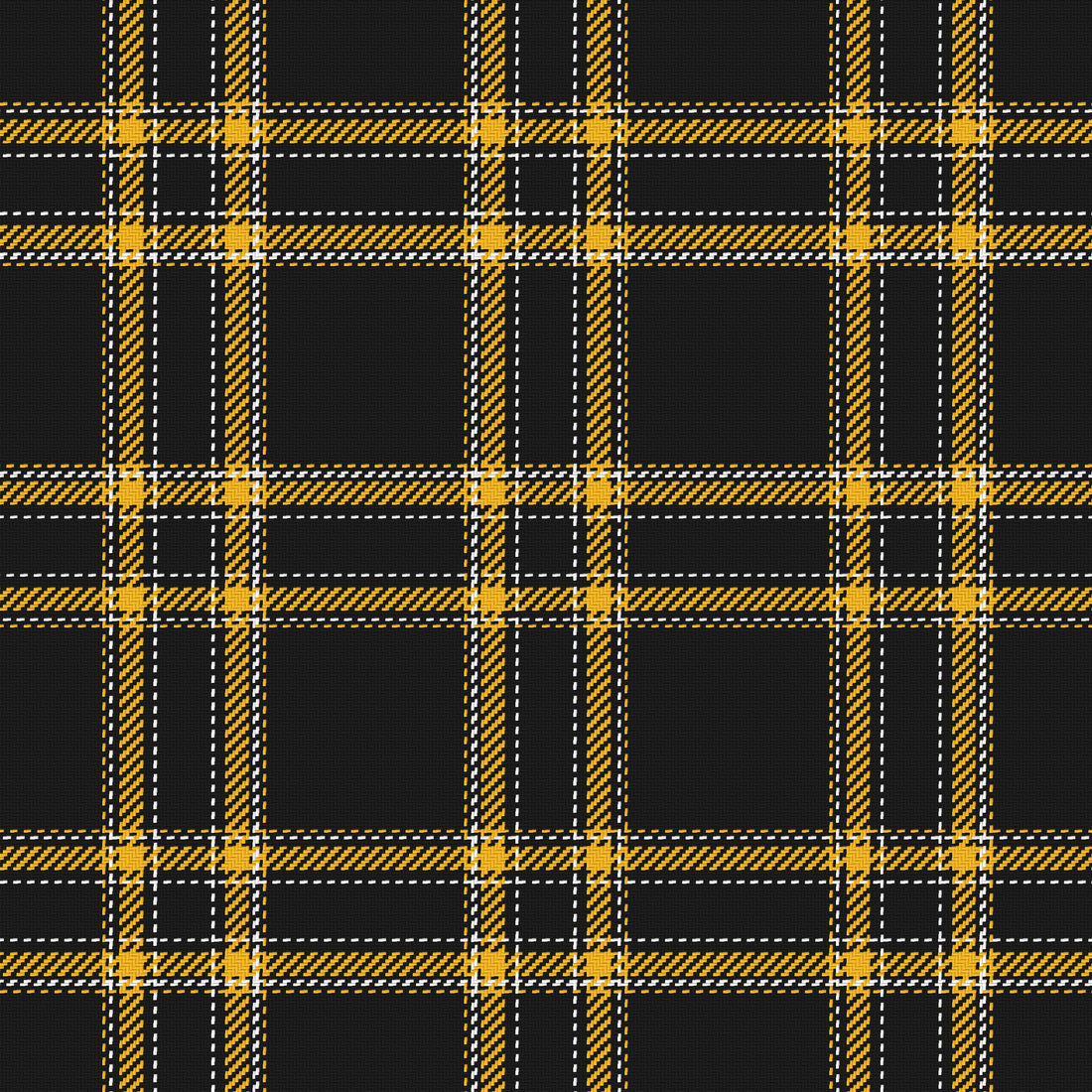 Near Black, Golden Yellow & White — Tailored — Full pattern