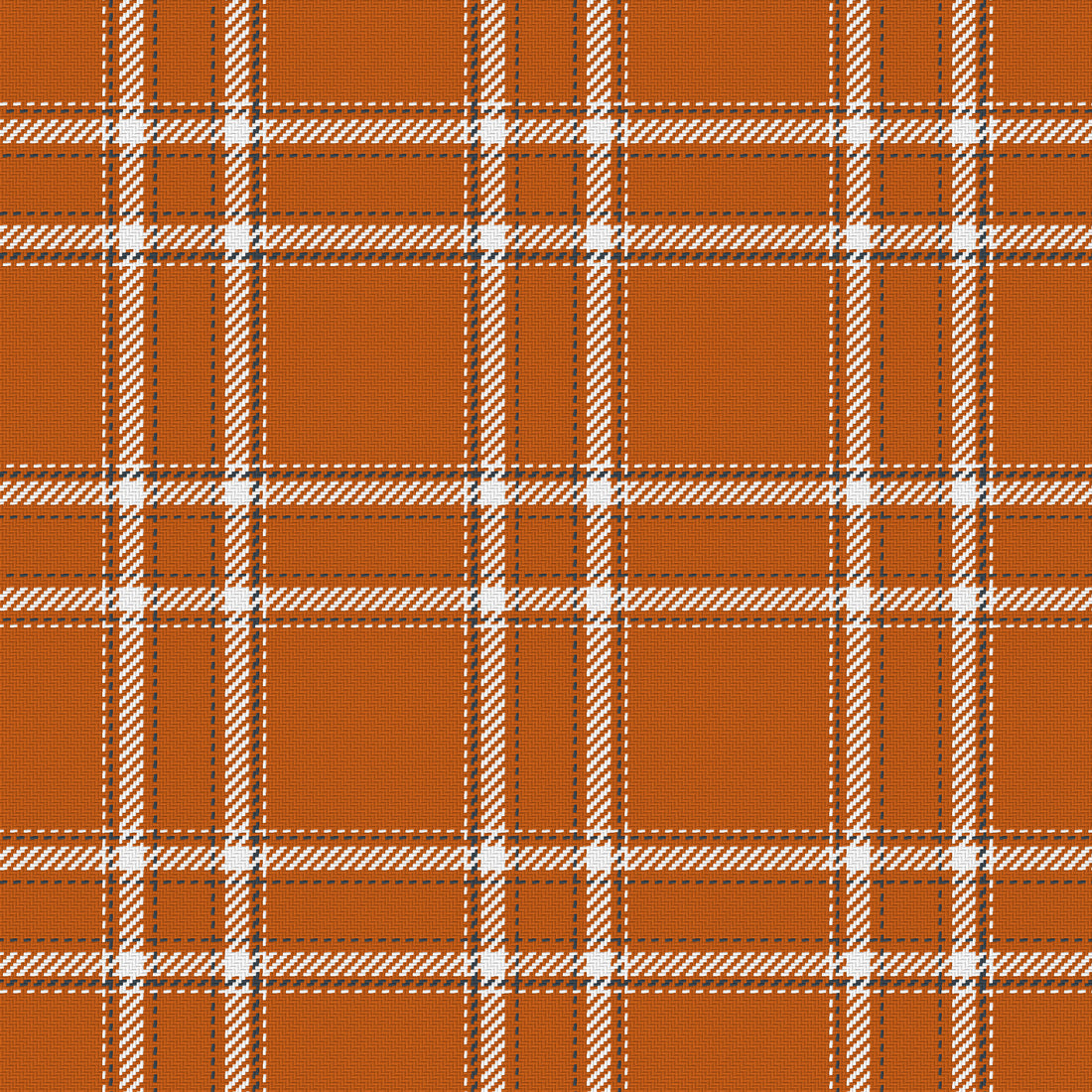 Burnt Orange, White & Charcoal — Tailored — Full pattern