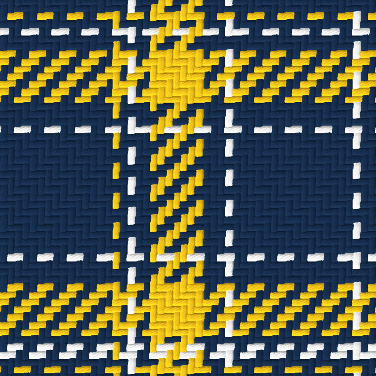 Navy, Maize & White — Tailored — Pattern detail