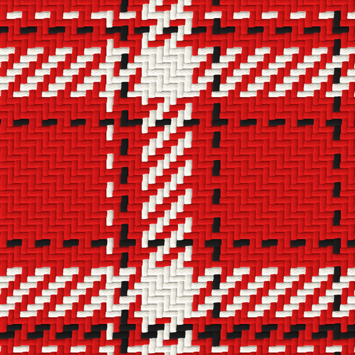 Scarlet, Cream & Near Black — Tailored — Pattern detail
