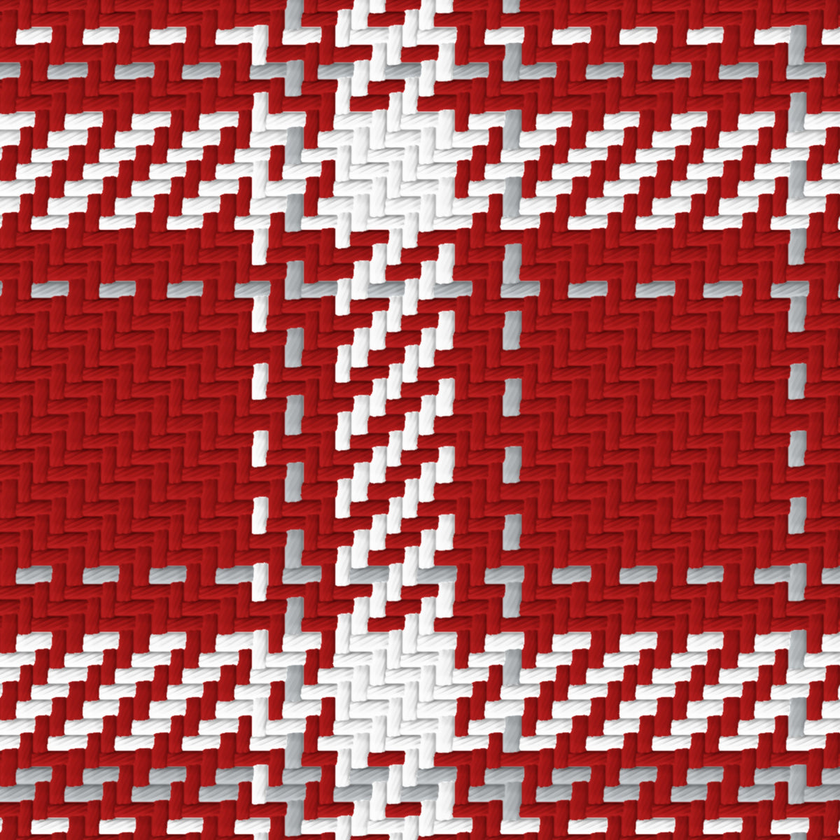 Deep Red, White & Silver Gray — Tailored — Pattern detail