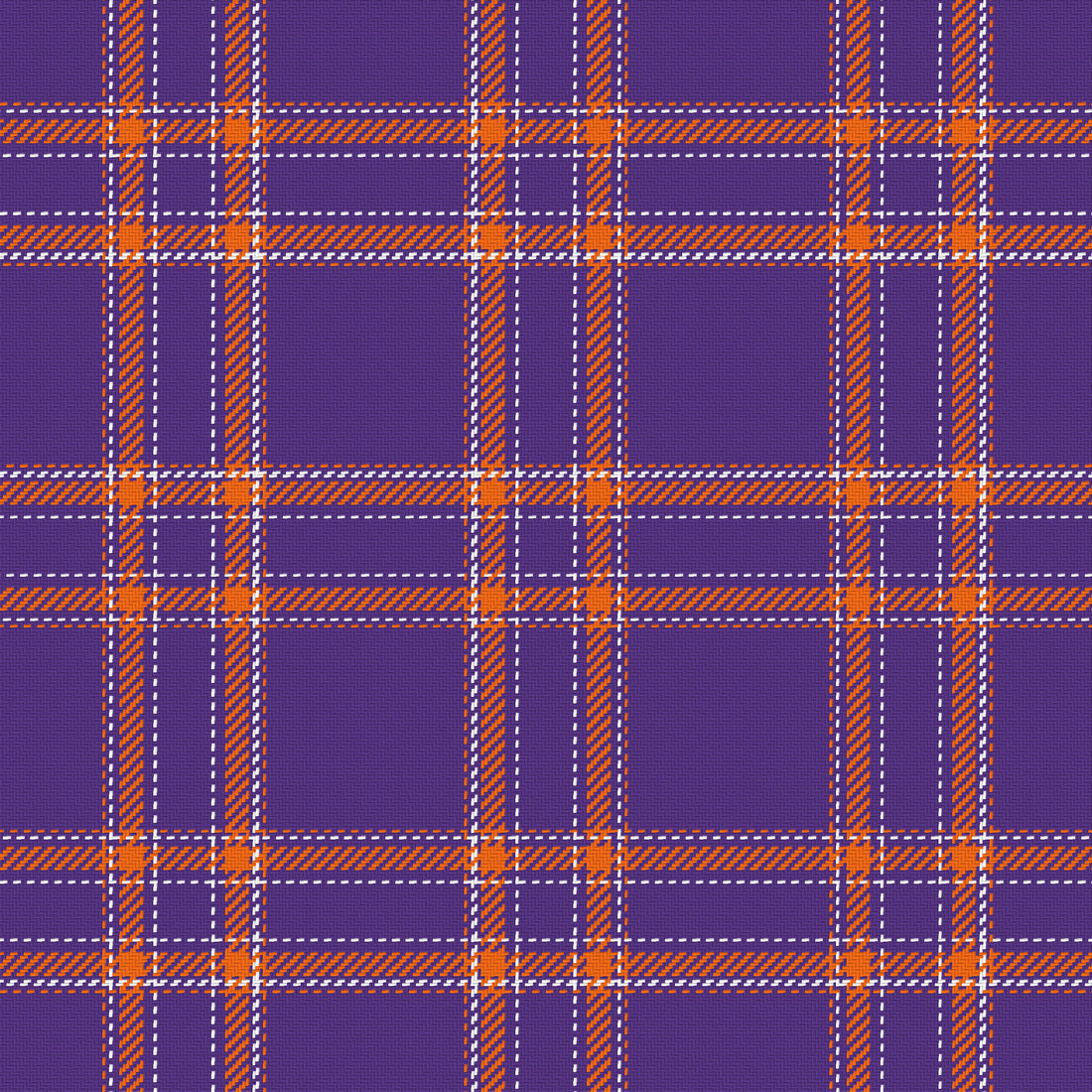 Deep Purple, Orange & White — Tailored — Full pattern