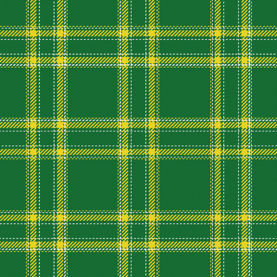 Deep Green, Golden Yellow & White — Tailored — Full pattern