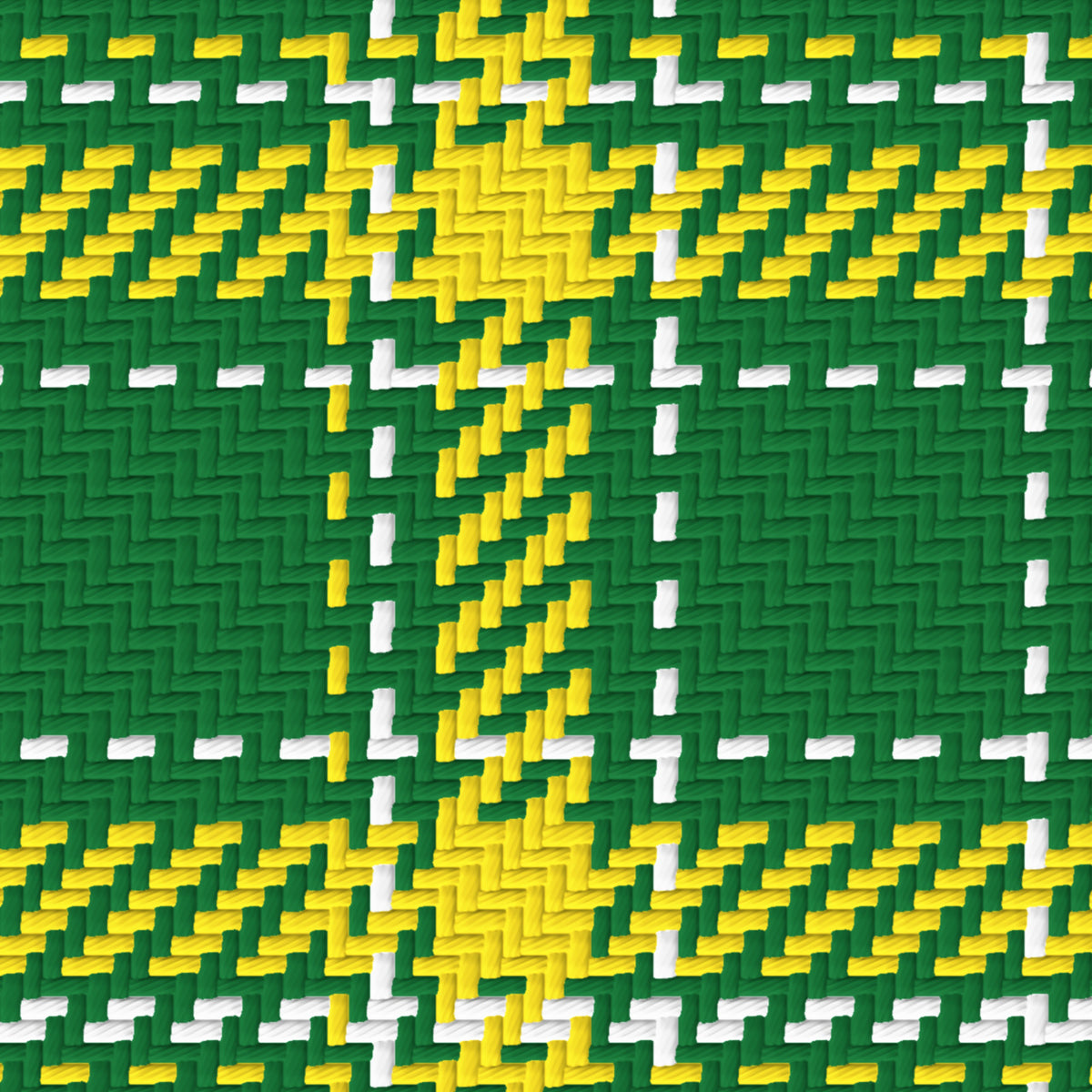 Deep Green, Golden Yellow & White — Tailored — Pattern detail
