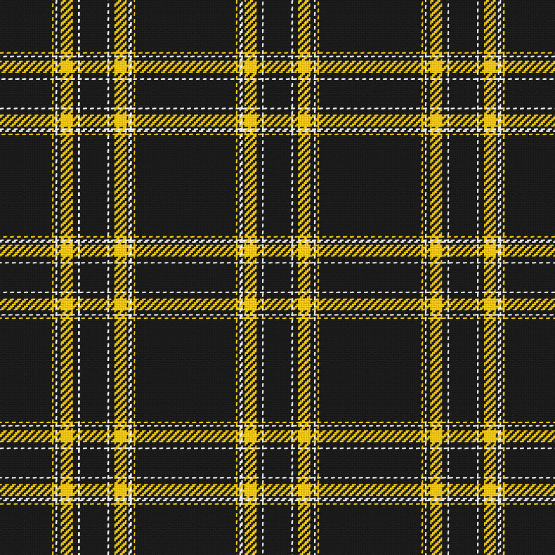 Near Black, Golden Yellow & White · Palette 046 — Tailored — Full pattern