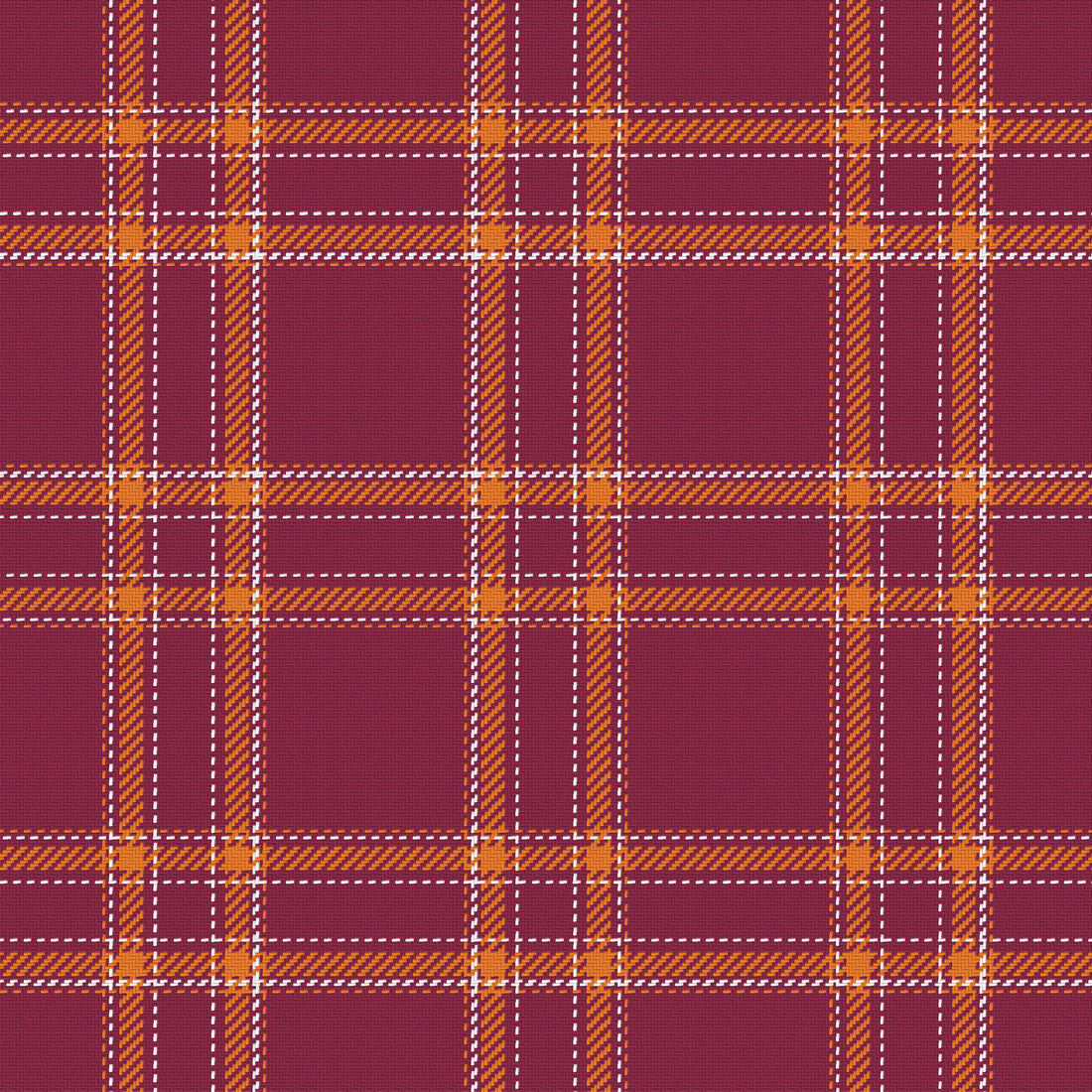 Maroon, Burnt Orange & White — Tailored — Full pattern