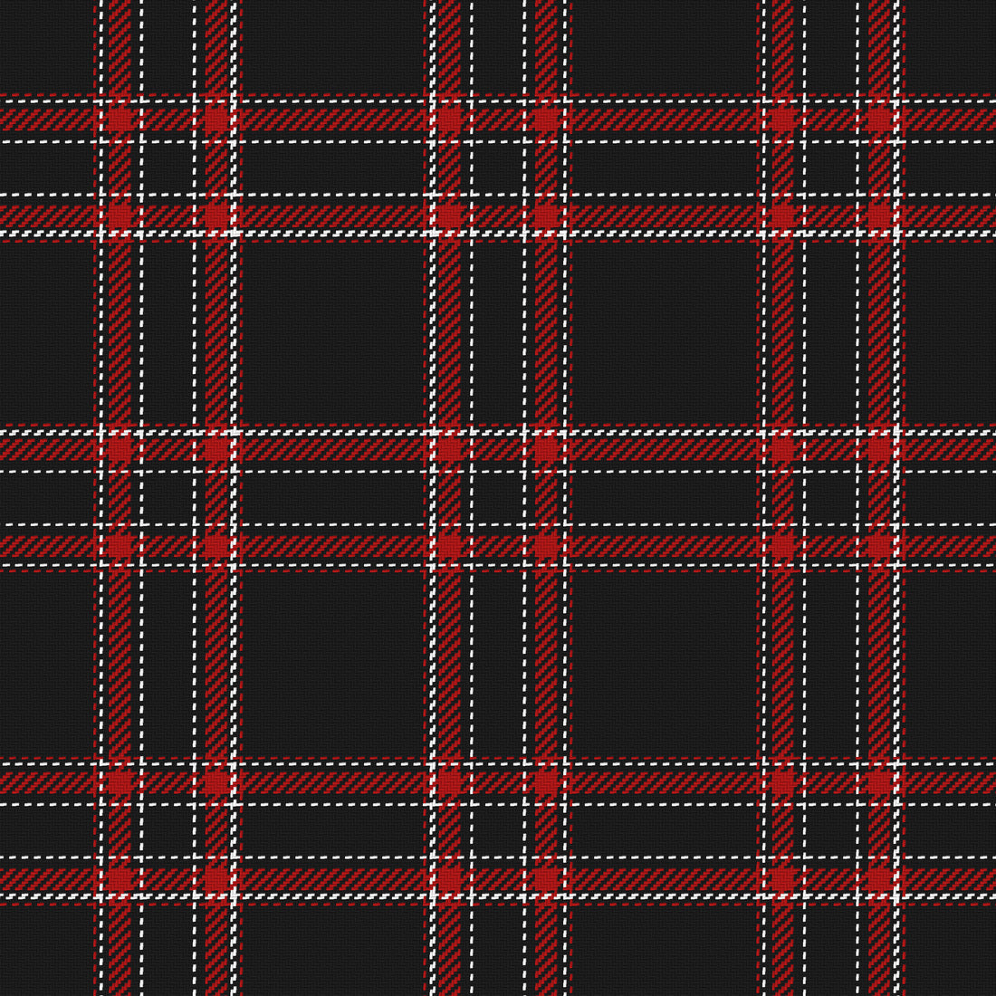 Near Black, Deep Red & White — Tailored — Full pattern
